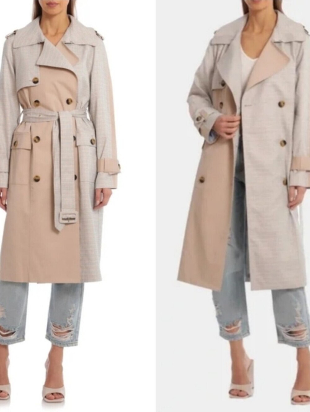 Avec Les Filles Trench Coat size L NEW - Picture 2 of 8